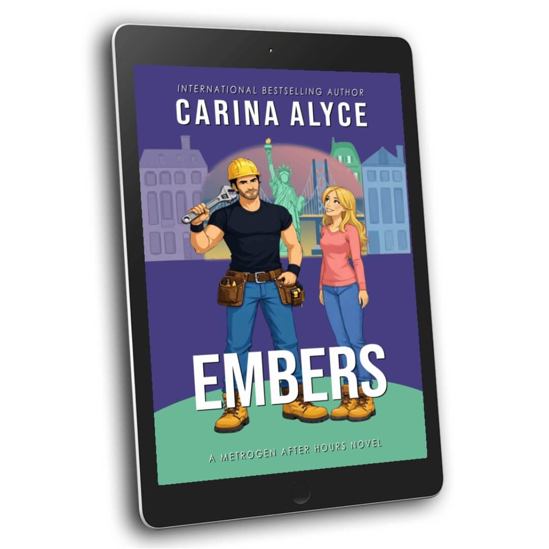 Ebook cover of 'Embers' by Carina Alyce on a tablet device