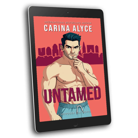 E-book cover of 'Untamed' by Carina Alyce on a tablet screen